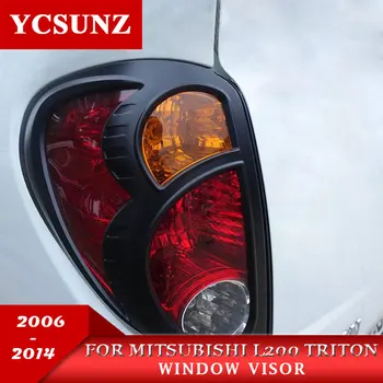 Črn Rep Luči Kritje Za Mitsubishi L200 Triton 2006-Zadnje Luči Dekorativni Pokrov Za Mitsubishi L200 Pickup Ycsunz