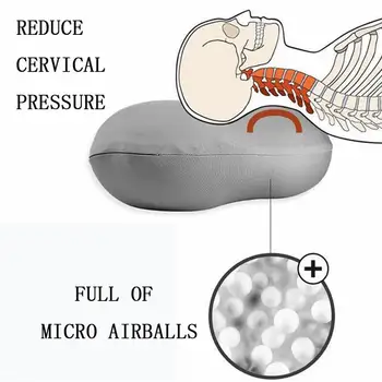 3D Vratu Mikro Airball Pilow Poliester Prevleke Pokrov Zračne Kroglice Polnjenje Globoko Spanje Terapija Masaža Vzglavnik Z ohišjem