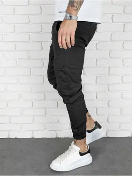 Moške Hlače 2020 Nove Moške dolge hlače za Moške gleženj odvisnih hlače Jogger Tkane Hlače Cargo Hlače