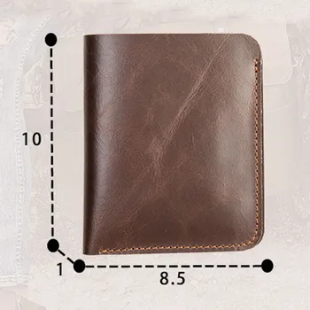AETOO Usnjena denarnica moška kratka odstavka prvo plast usnja ročno dva krat tanke vozniško dovoljenje denarnice navpično