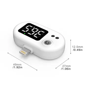 Brezplačna Dostava za Mobilni Telefon USB Smart Termometer brezkontaktno Infrardeči Termometer Za Apple/Android/Tip-C, Z LCD-Zaslon