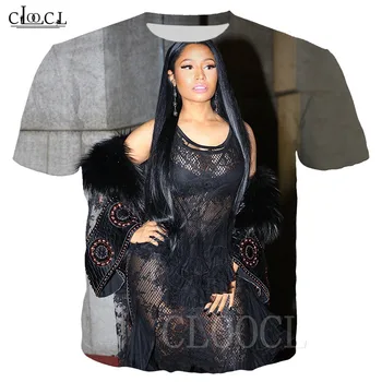 Hip Hop Rapper Nicki Minaj T-shirt 3D Tiskanja Pevka Star Modi Trenirke Tee Priložnostne Srajce Harajuku Tshirt Ženske Moški Oblačila