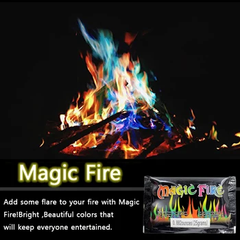 600 g Mistično Ogenj Obarvana Čarobno Plamen za Kresovanje tabornem ognju Stranka Kamin Plameni v Prahu Magic Trick Pirotehnika Igrača