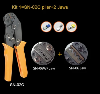 SN-02C SN-48B SN-06WF Mini Evropske Naravnost Multi čeljusti terminal Robljenjem plier orodje 0.25-6mm2 ročno orodje Crimper klešče robljenjem