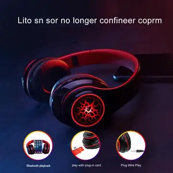 B39 Bluetooth Slušalke Brezžične Prenosna Zložljiva Univerzalno Zložljive Slušalke Z LED Pisane Luči Dihanje