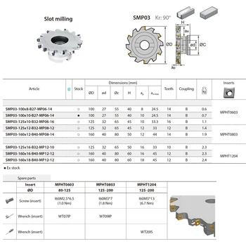 Zcc karbida rezalno orodje za rezkanje rezalnik SMP03-160X12-B40-MP08-14 ZCCCT orodje imetnik za MPHT0803