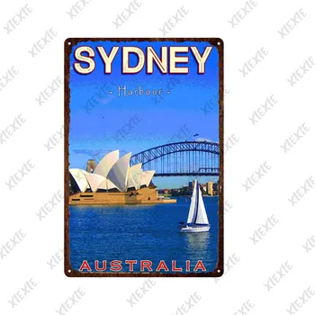 Vintage Avstralija Koala Turističnih Kovinski Znak Tin Prijavite Dekor Plošče, Kovinske Letnik Bar Pub Dnevna Soba Dekorativni Železo Pločevina
