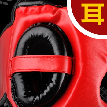 Kakovost PU usnje Boks glavo Čelado, ščitnike odraslih Otrok Poklicne konkurence MMA pokrivala Muay thai kickboxing Čelade