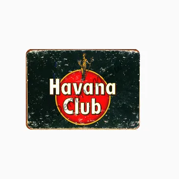 Znana Vina Havani Zanikrni Elegantno Kovinsko Steno Dekor Bar Pub Casino Okraski Tin Prijavite Letnika Slikarstva Plakati Umetnosti Nalepke WY13
