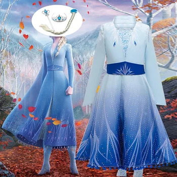 Dekleta, Ana Elsa Obleko Otroci Obleke, Večerne Obleke Za Dekleta Cosplay Kostum Princeska Karneval Stranka Obleko Otroci Oblačila