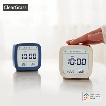 Na zalogi Youpin Cleargrass Bluetooth Budilka pametne Nadzor Temperature in Vlažnosti Zaslon LCD Zaslon, Nastavljiva Nočna