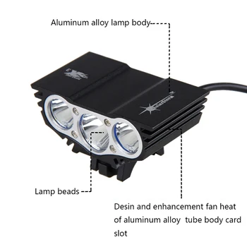 Solarstorm 1500Lm LED Kolo Svetlobe X3 XML T6 Kolesarjenje Svetlobe Žarnice Žarometov Svetilka za Kolo Zadnje Luči Kolesarske Opreme