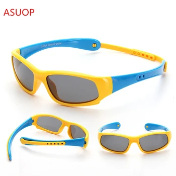 2019 novo silikonsko polarizirana fantje in dekleta sončna očala blagovne znamke design kvadratnih otroci mehko očala UV400 zaščito pred UV žarki TR90 sončna očala