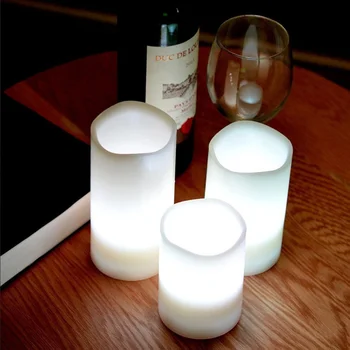 3 KOS Brezplamensko Električni Sveče Pisane LED Luči z Daljinskim upravljalnikom za Poroke Počitniški Dom Dekor