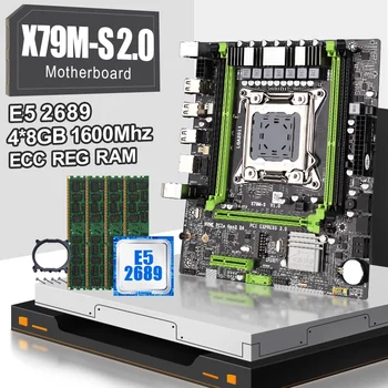 X79 lga 2011 motherboard X79M-E 2.0 nastavite z XOEN E5 2689 8 Core 16 Niti in 4*8gb=32gb DDR3 1600MHZ ECC REG RAM