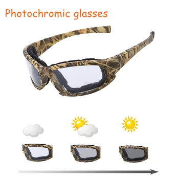 Polarizirana Taktični Boj Očala Photochromic Pohodništvo, Lov Očala Vojaške Airsoft Paintball Očala UV400 sončna Očala