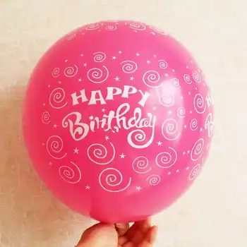 50pcs/lot 12 palčni 2.8 g zgostitev Srčkan Natisnjeni latex balon Happy birthday Dekoracijo Napihljivi Zračni Baloni za Otroke Darilo