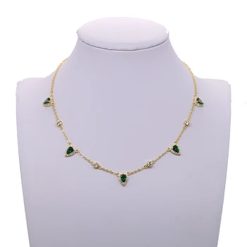 2019 Rose ogrlica Nakit tlakovane Roza Zelene kamna za kristalno kroglice obesek secy choker ogrlice