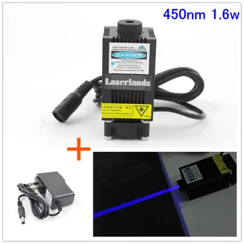 33*55mm 450nm 1,6 W Modri Laser Dioda Modul za CNC Graviranje, Rezanje z 1,6 W Osram PLTB450B