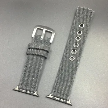 Trak Za Apple Watch Band 38/40 mm 42/44 Prikrivanje Tkani Najlon Platno Šport Zapestnica Trak za Iwatch Zamenjava Watchband