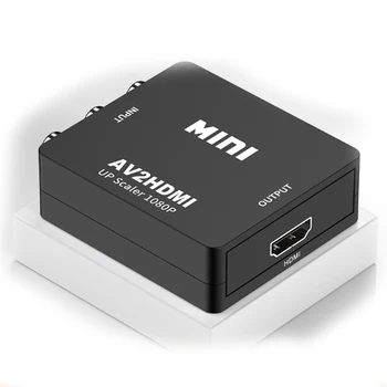 AV na HDMI pretvornik kompozitni avdio in video (CVBS) in kablom HDMI rdeča, rumena in bela, Lotus, da HDMI za TV set, računalnik monitor