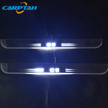 CARPTAH Trim Pedal Avto Zunanjost Deli LED Vrata Polico Izvažajo Ploščo Poti Dinamične Darkice luč Za Citroen C5 - 2018