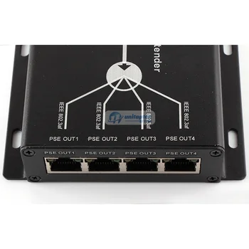 25.5 W Max IEEE802.3at v, IEEE802.3af Output Single 4 Kanal 4-Vrata, PoE Extender POE Repetitorja Max Transimitte 120 M Oddaljenost