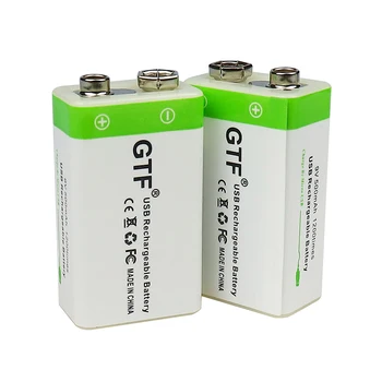 NOVO 9V 500mAh li-ionska Akumulatorska baterija Micro USB, Baterije 9v 500mah za Multimeter Mikrofon Igrače, Daljinsko upravljanje KTV uporabo