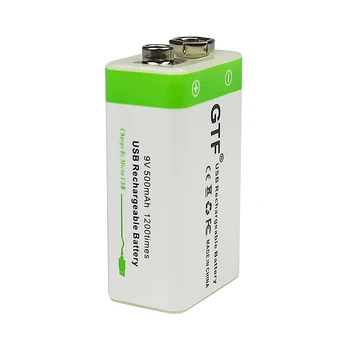 NOVO 9V 500mAh li-ionska Akumulatorska baterija Micro USB, Baterije 9v 500mah za Multimeter Mikrofon Igrače, Daljinsko upravljanje KTV uporabo