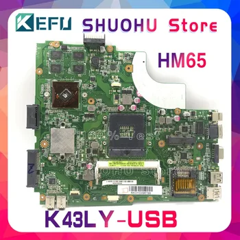 KEFU Za ASUS K43LY K84LY K84HR X84HR K43L X44H X84H Prenosni računalnik z Matično ploščo Preizkušen dela original Mainboard