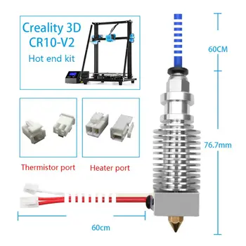 Tiskalnik Deli 24V Sestavljeni Vroče Iztiskanje Koncu Komplet za Creality 3D CR10-V2 Tiskalnik