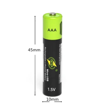 Vroče prodaje ZNTER 1,5 V AAA polnilne baterije 600mAh USB polnilna litij-polimer baterija hitro polnjenje preko Mikro USB kabla