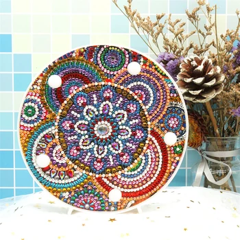 HUACAN 5D DIY Diamond Slikarstvo LED Lučka Mandala Vezenje Mozaik Kit Božični Okraski Za Dom Darilo