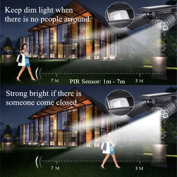 Sončni Vrt PIR Senzor Gibanja Svetlobe 14 LED Reflektorji Solar Powered led Ulične Luči na Prostem Varnost Lučka Super Svetla