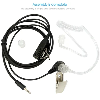 Zračno Cev Slušalke Slušalke Mikrofon za Croba Radio MT200 PR240 Li-3900 CX80 CXT85 Walkie Talkie Pribor 1 Pin PG