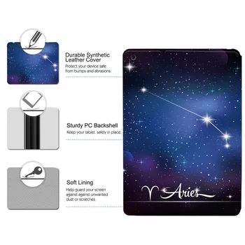 Za iPad 2 3 4 5 6 7/Zrak 1 2 3/Pro 11 2018 2020 PU Usnje Tablet Folio Stojalo Pokrov-Ultra-tanek Star barve Slim Case