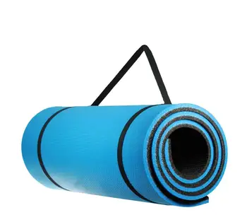 Joga Mat, Pilates Joga, Fitnes na Prostem Kampiranje Mat Blazine Šport Nepremočljiva 180x60cm 1,6 cm, Modro-Črna telovadnici vadba mat vadbe