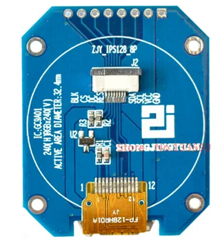 3.3 v 1.28 palčni IPS 8PIN SPI TFT LCD Barvni Krog Zaslon s Adapter svet GC9A01 Pogon IC 240(RGB)*240 za uno r3 raspberry pi