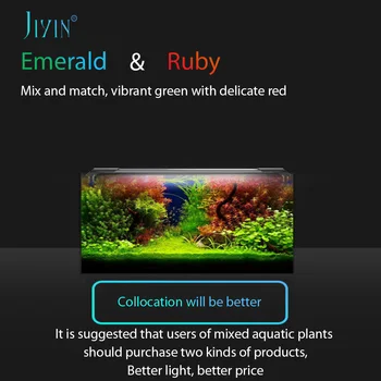 JIYIN Ultra tanek LED rast lučka za strokovno vodnih rastlin akvarij razsvetljave svetilke vse optičnega spektra nosilec 26/36/46 cm