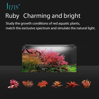 JIYIN Ultra tanek LED rast lučka za strokovno vodnih rastlin akvarij razsvetljave svetilke vse optičnega spektra nosilec 26/36/46 cm