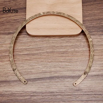 BoYuTe (10 Kosov/Veliko) 133MM Železne Kovine Cvet Vklesan Ovratnik Choker Nakit, Ogrlice, Izdelava Diy Ročno Materialov