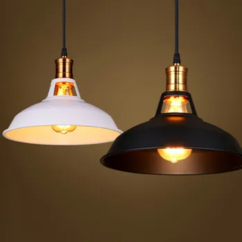 Obesek luči Retro Obesek Žarnice E27 Imetnik LED Edison Železa Industrijske Slog Hanglamp Za Restavracijo, Bar Vzmetenje Svetilka