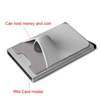 Anti Rfid Imetnik Kreditne Kartice Aluminijasto denarnico kartico varstvo tanek slim moške držalo za creditcards izpopolnjevanje imetnik nove