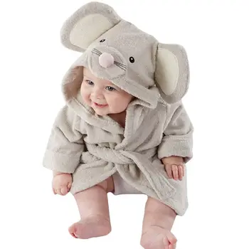 Kawaii Runo Sleepwear Haljo Pomlad Zima Fant Dekle Živali Oblačilih, Plišastih Malčke Baby Kopel Kopalni Plašč Panda