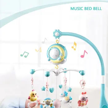 Baby Ropota Jaslice Mobilnih Telefonov, Igrača, Držalo Za Obračanje Mobilna Postelja Bell Glasbeno Polje Projekcija 0-18 Mesecev Novorojenega Dojenčka Baby Boy Igrače