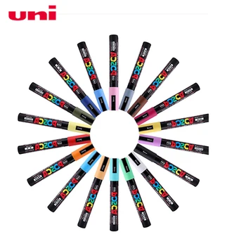 Uni Posca PC-5M Barva Marker 7/8/15/17 barve-fine gobic-1,8 mm-2,5 mm POP oglaševanje-ce pero urad ročno poslikano barvni svinčnik