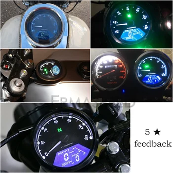 Univerzalni Nepremočljiva LCD Motocikel Digitalni merilnik Hitrosti 12000RPM 8-18V Orodja merilnik vrtljajev Merilnika prevožene poti Za Yamaha nmax xmax aerox