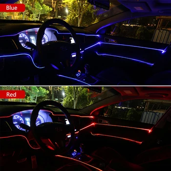 Avtomobilska dodatna oprema vzdušje lučka EL hladno svetlobo line LED za Ambient Svetloba Za Renault Koleos Megane Scenic Fluence Laguna Velsatis