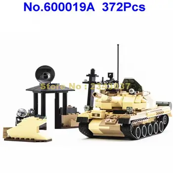 372pcs vojne vojaške avto tank navaden t-62 3 gradniki Igrača