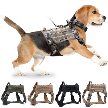 Vojaško Taktično Pes Pas Nastavljiv Dihanje Taktično Storitev Pes Telovnik Nemški Ovčar Z Ročajem Pes Povodec Pas